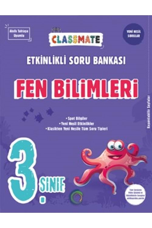 3. Sınıf Fen Bilimleri Etkinlikli Classmate Soru Bankası