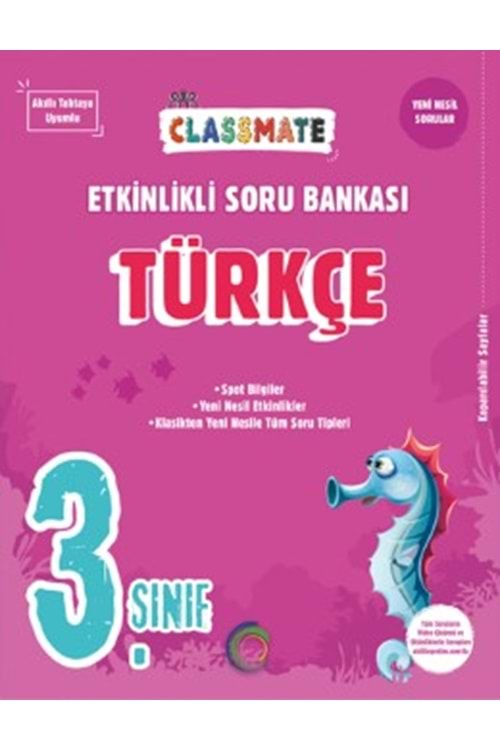 3. Sınıf Türkçe Etkinlikli Classmate Soru Bankası