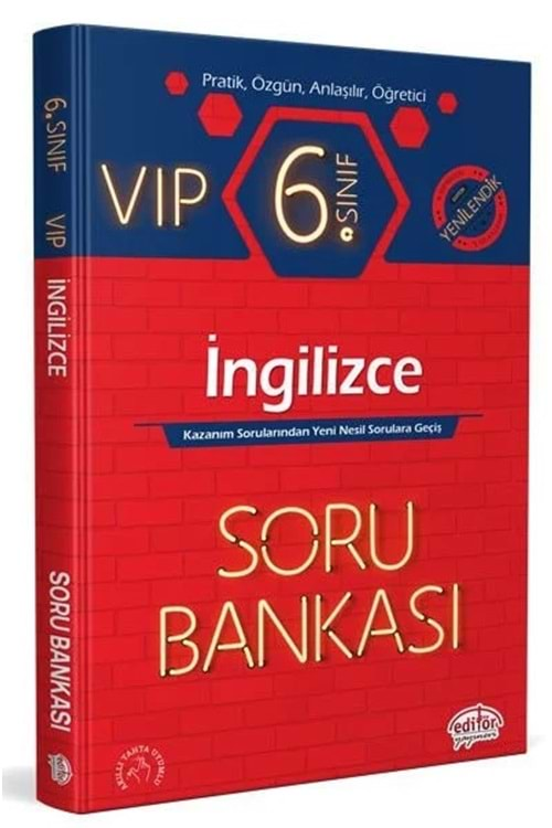 6. Sınıf İngilizce Vip Soru Bankası Yenilendik