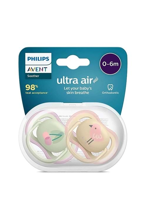 Avent Silikon Emzik Ultra Air 0-6 Ay SCF085/13