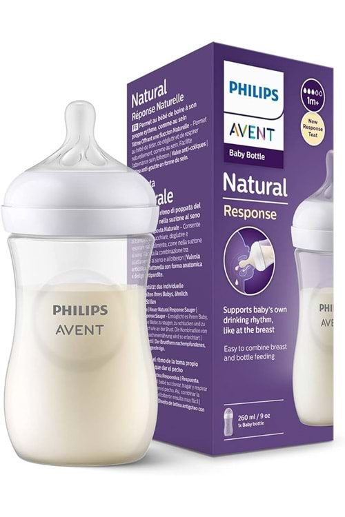 Avent Doğal Tepkili PP Biberon 260 ml 1 Ay+ SCY903/01