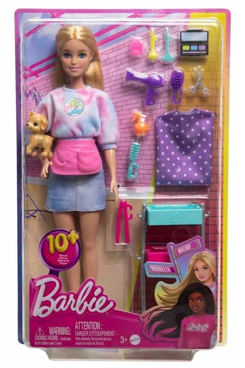 Barbie Malibu Stilist Bebek Oyun Seti HNK95