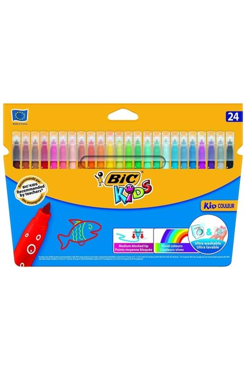 Bic Kid Couleur Ultra Yıkanabilir Keçeli Kalem 24 lü