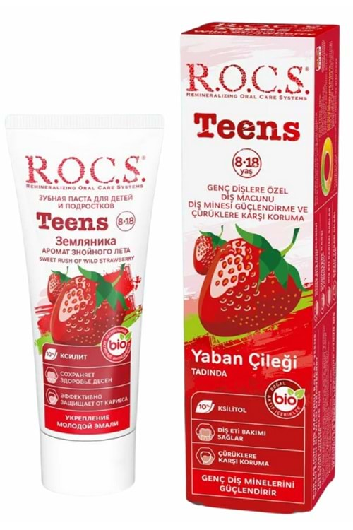 ROCS Teens Yaban Çileği Diş Macunu 8-18 yaş