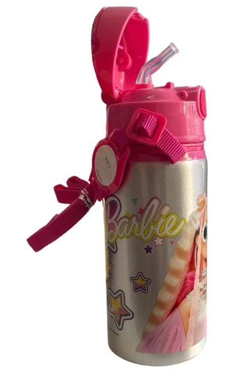 Barbie Alüminyum Suluk Pipetli 500 ml