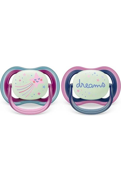 Avent Silikon Emzik Ultra Air Night 6-18 ay SCF376/14