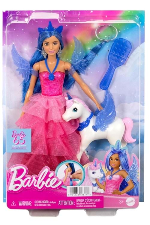 Barbie Mavi Saçlı Prenses Bebek HRR16