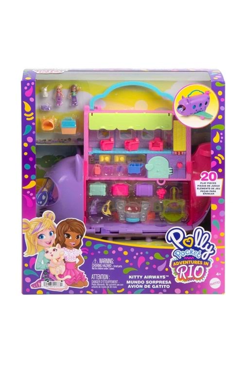 Polly Pocket Minik Kedi Hava Yolları Oyun Seti HWP19