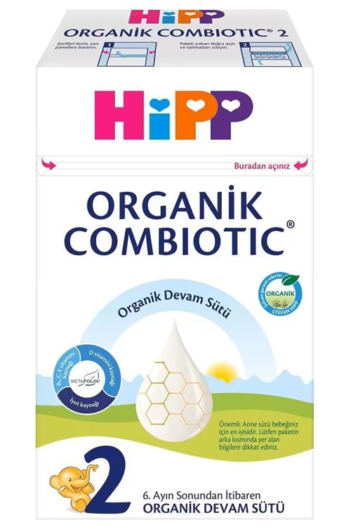 Hipp 2 Organik Devam Sütü Combiotic 600 gr 6 ay+