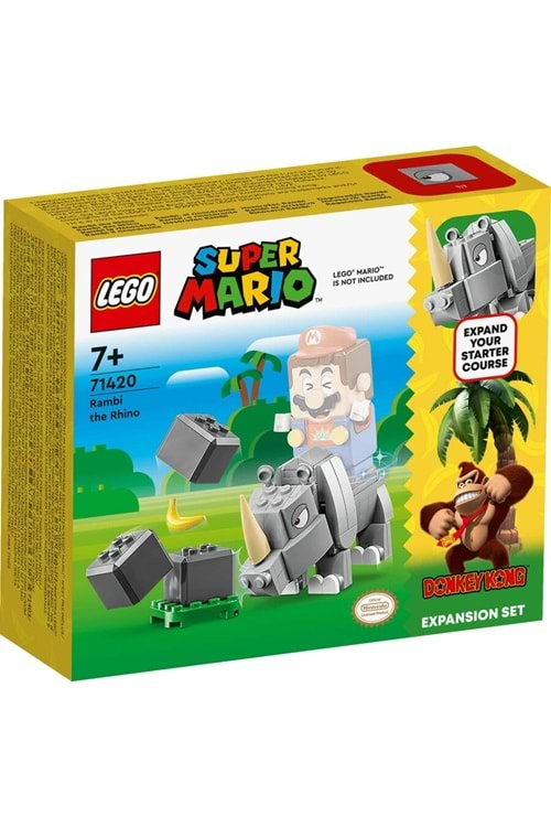 Lego Super Mario Gergedan Rambi Ek Macera Seti 71420