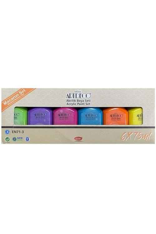 Artdeco Akrilik Boya 6x75 ML Set Makaron Rekler Y-070I-AS7