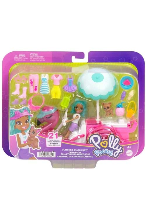 Polly Pocket Flamingo Atıştırmalık Arabası HWP24