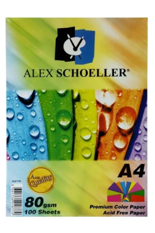 Alex Schoeller Renkli Fotokopi Kağıdı 10 Renk A4 100 Lü Karışık