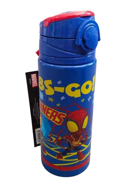 Spider Man Plastik Pipetli Suluk 500 ml 45481