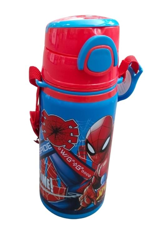 Spider Man Çelik Pipetli Suluk 500 ml 42664