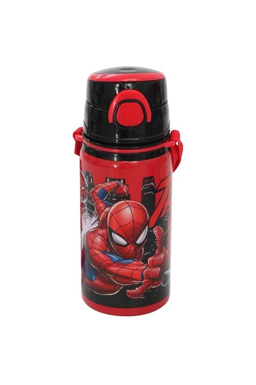 Spider Man Çelik Pipetli Suluk 500 ml 42667