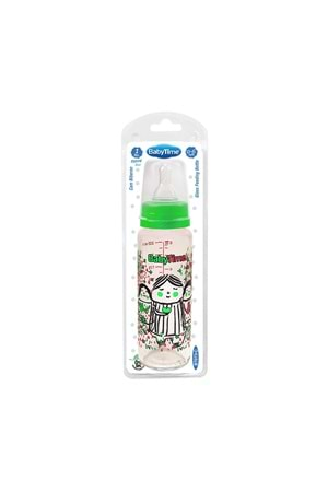 Baby Time Klasik Cam Biberon Silikon Kiraz Uçlu 225 ml BT073