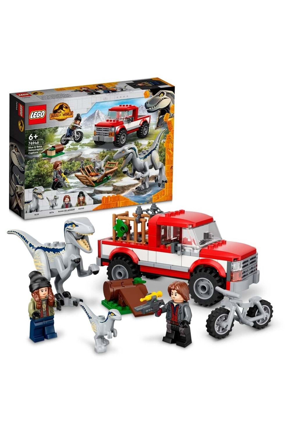 Lego Jurassic World Blue ve Beta Velociraptor Yakalama 76946