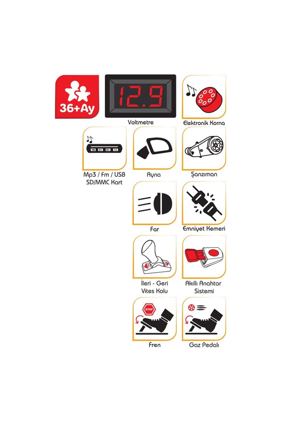 Pilsan Mirage Çift Kişilik Akülü Araba 12 Volt 05 265