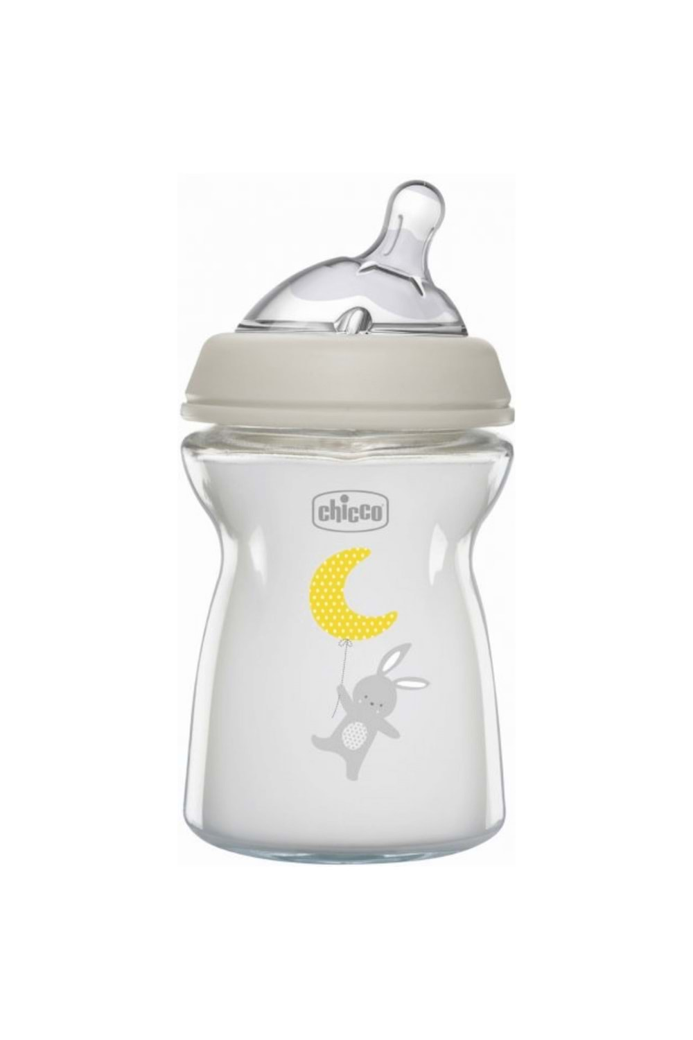 Chicco Natural Feeling Silikon Emzikli Cam Biberon Desenli 250 Ml