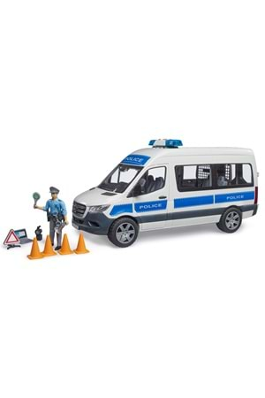 Bruder MB Sprinter Polis Minibüsü, Sürücüsü ve Aksesuarları 02683