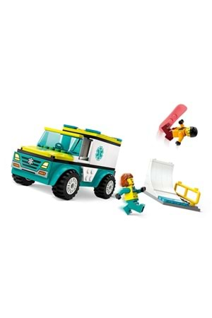 Lego City Acil Ambulansı ve Snowboardcu 60403