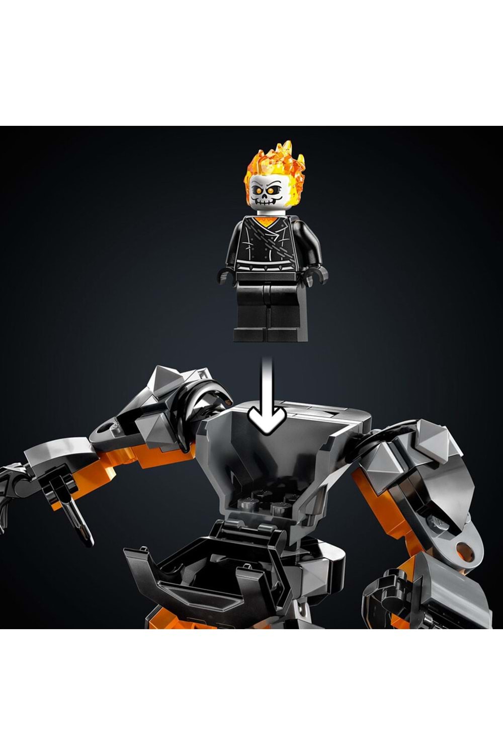 Lego Marvel Ghost Rider Robotu ve Motosikleti 76245