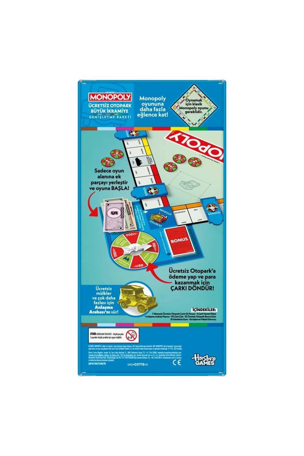 Monopoly Ücretsiz Otopark Büyük İkramiye G0718