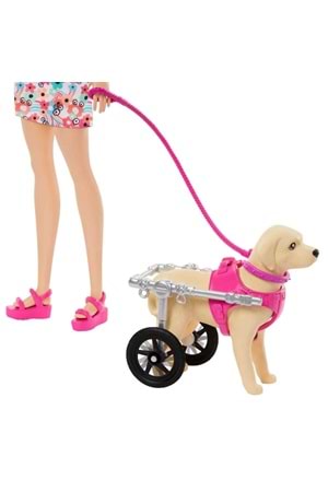 Barbie ve Engelli Köpeği Oyun Seti HTK37