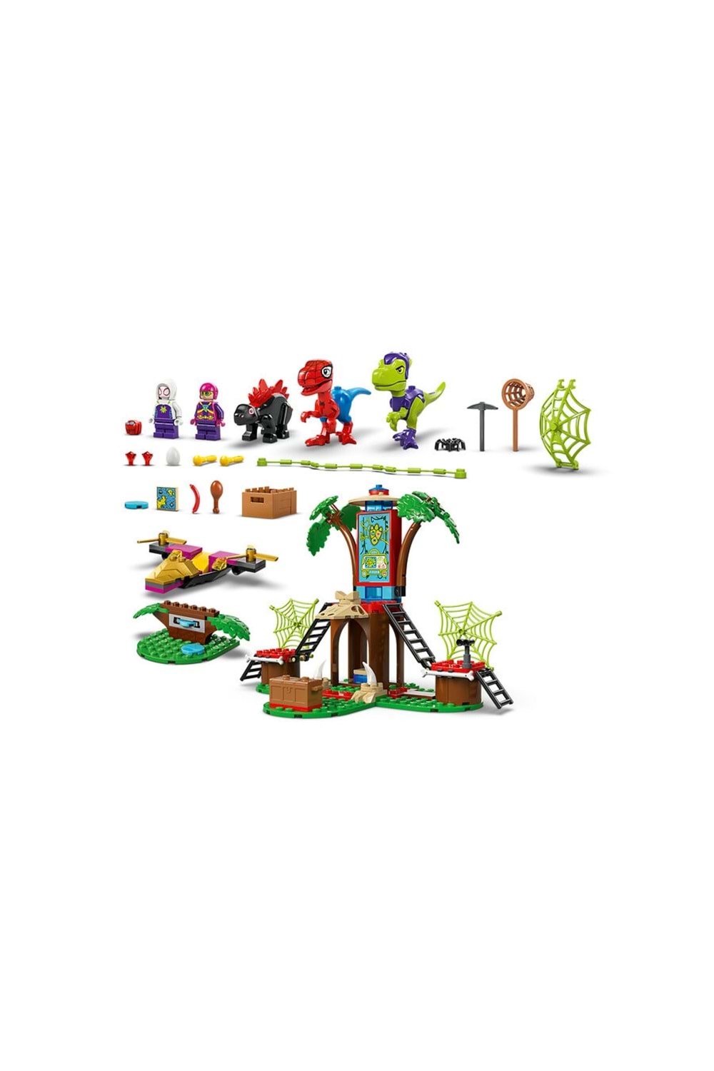 Lego Spidey Ağaç Ev Karargahında Spidey ve Gobbynin Raptor Savaşı11200